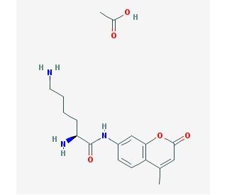 L-Lysine 7-amido-4-methylcoumarin, acetate salt (CAS 201853-23-8) - chemical structure image