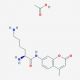 L-Lysine 7-amido-4-methylcoumarin, acetate salt (CAS 201853-23-8) - chemical structure image