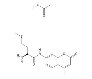 L-Methionine 7-amido-4-methylcoumarin, acetate salt (CAS 201854-07-1) - chemical structure image