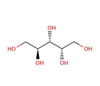 L-(&minus;)-Arabitol (CAS 7643-75-6) - chemical structure image