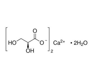 L-(&minus;)-Glyceric acid hemicalcium salt monohydrate (CAS 6057-35-8) - chemical structure image