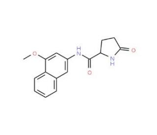 L-Pyroglutamic acid 4-methoxy-beta-naphthylamide (CAS 94102-66-6) - chemical structure image