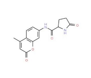 L-Pyroglutamic acid 7-amido-4-methylcoumarin (CAS 66642-36-2) - chemical structure image
