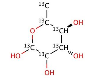L-[UL-13C6]fucose (CAS 478518-52-4) - chemical structure image