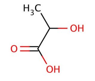 Lactic acid (CAS 50-21-5) - chemical structure image