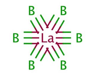 Lanthanum boride (CAS 12008-21-8) - chemical structure image