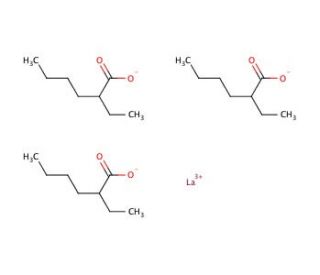 Lanthanum(III) 2-ethylhexanoate, 10% w/v in hexane (CAS 67816-09-5) - chemical structure image