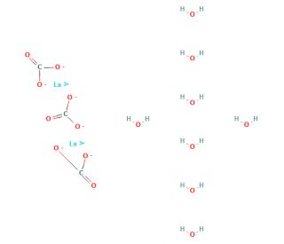 Lanthanum(III) carbonate octahydrate (CAS 6487-39-4) - chemical structure image