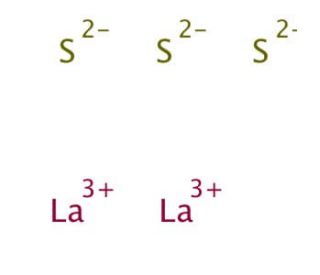 Lanthanum(III) sulfide (CAS 12031-49-1) - chemical structure image
