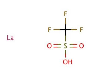 Lanthanum(III) trifluoromethanesulfonate (CAS 52093-26-2) - chemical structure image