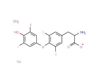 Levothyroxine sodium (CAS 25416-65-3) - chemical structure image