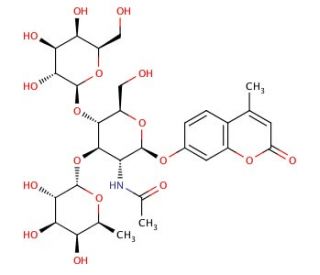 Lewis X Trisaccharide, 4-Methylumbelliferyl Glycoside (CAS 359436-57-0) - chemical structure image