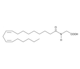 Linoleoyl glycine (CAS 2764-03-6) - chemical structure image