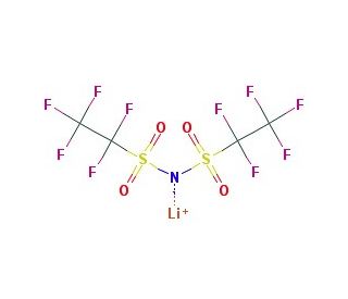 Lithium bis(perfluoroethylsulfonyl)imide (CAS 132843-44-8) - chemical structure image