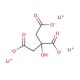 Lithium citrate tribasic tetrahydrate (CAS 6080-58-6) - chemical structure image