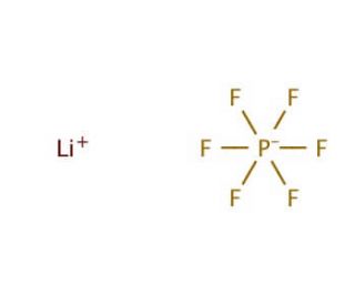 Lithium hexafluorophosphate (CAS 21324-40-3) - chemical structure image