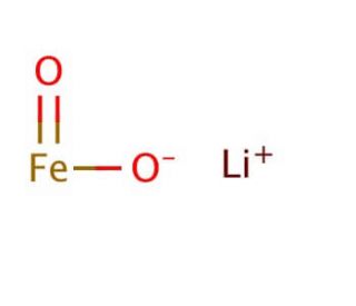 Lithium iron(III) oxide (CAS 12022-46-7) - chemical structure image