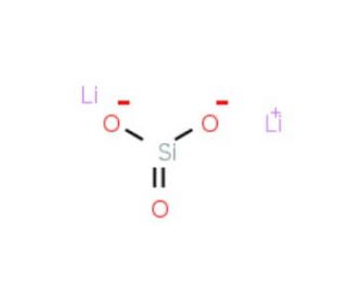 Lithium metasilicate (CAS 10102-24-6) - chemical structure image