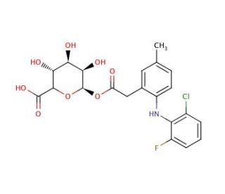 Lumiracoxib Acyl-&beta;-D-glucuronide (CAS 697287-17-5) - chemical structure image