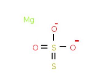Magnesium thiosulfate hexahydrate (CAS 13446-30-5) - chemical structure image