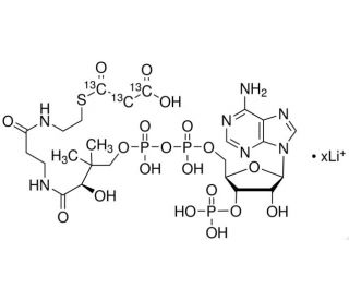 Malonyl-13C3 coenzyme A lithium salt - chemical structure image