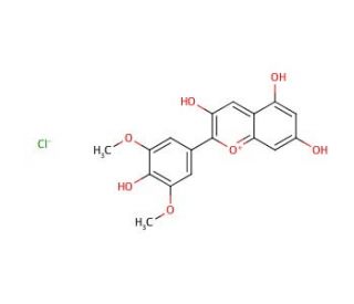 Malvidin chloride (CAS 643-84-5) - chemical structure image