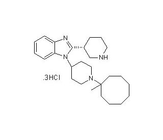 MCOPPB trihydrochloride (CAS 1028969-49-4 (free base)) - chemical structure image