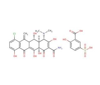 Meclocycline sulfosalicylate salt (CAS 73816-42-9) - chemical structure image