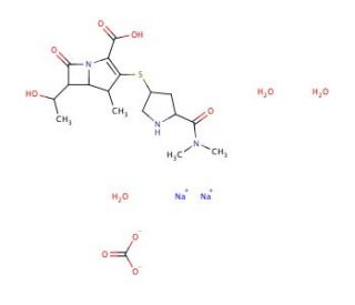 Meropenem with sodium carbonate (CAS 96036-03-2 (free acid)) - chemical structure image