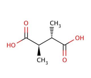 meso-2,3-Dimethylsuccinic acid (CAS 608-40-2) - chemical structure image