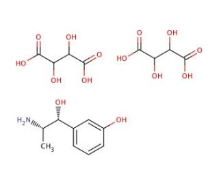 Metaraminol (&plus;)-bitartrate salt (CAS 33402-03-8) - chemical structure image