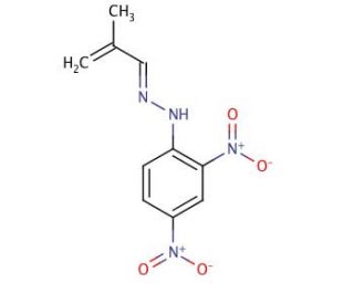 Methacrolein-2,4-dinitrophenylhydrazone (CAS 5077-73-6) - chemical structure image
