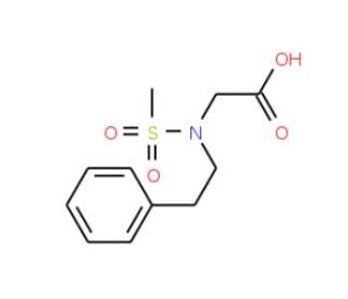 (Methanesulfonyl-phenethyl-amino)-acetic acid - chemical structure image