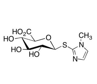 Methimazole Thio-&beta;-D-glucuronide (CAS 39038-19-2) - chemical structure image