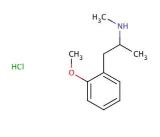 Methoxyphenamine hydrochloride (CAS 5588-10-3) - chemical structure image