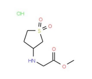 methyl [(1,1-dioxidotetrahydrothien-3-yl)amino]acetate hydrochloride - chemical structure image