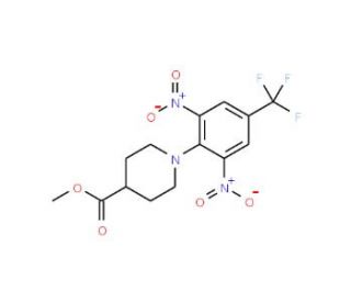 Methyl 1-[2,6-dinitro-4-(trifluoromethyl)phenyl]piperidine-4-carboxylate - chemical structure image