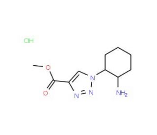 methyl 1-(2-aminocyclohexyl)-1H-1,2,3-triazole-4-carboxylate hydrochloride - chemical structure image