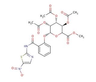 Methyl 1-[[2-N-(5-Nitrothiazolyl)carboxamido]phenyl]-2,3,4- tri-O-acetyl-&beta;-D-glucopyranuronate (CAS 221287-92-9) - chemical s