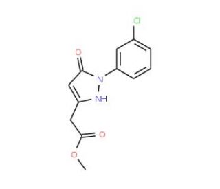 methyl [1-(3-chlorophenyl)-5-oxo-2,5-dihydro-1H-pyrazol-3-yl]acetate - chemical structure image