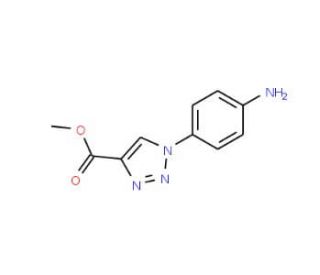 methyl 1-(4-aminophenyl)-1H-1,2,3-triazole-4-carboxylate - chemical structure image