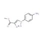methyl 1-(4-aminophenyl)-1H-1,2,3-triazole-4-carboxylate - chemical structure image