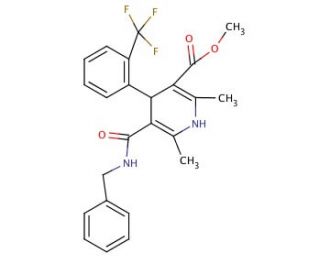 Methyl 1,4-Dihydro-2,6-dimethyl-4-(2&prime;-trifluoromethyl)phenyl-pyridine-5-carboxylate-3-phenylmethyl Carboxamide (CAS 887407-01
