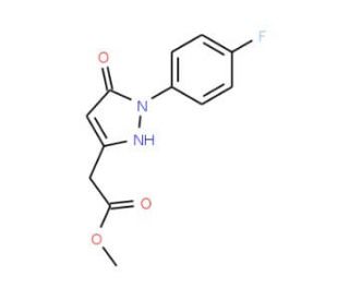 methyl [1-(4-fluorophenyl)-5-oxo-2,5-dihydro-1H-pyrazol-3-yl]acetate - chemical structure image