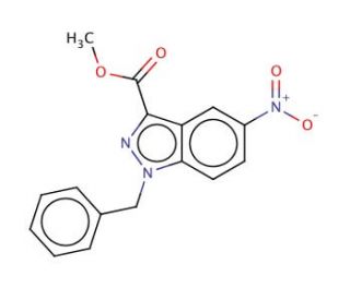 Methyl 1-benzyl-5-nitroindazolyl-3-carboxylate - chemical structure image
