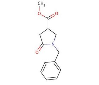 Methyl 1-benzyl-5-oxo-3-pyrrolidinecarboxylate (CAS 51535-00-3) - chemical structure image