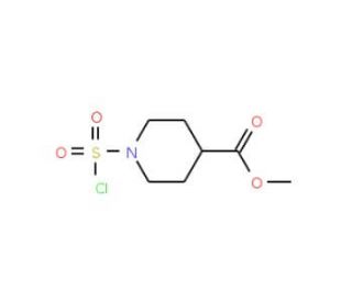 methyl 1-(chlorosulfonyl)piperidine-4-carboxylate - chemical structure image