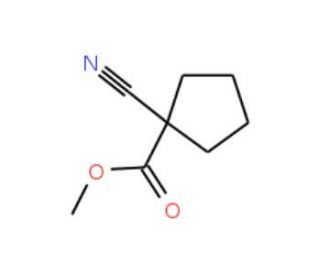 Methyl 1-cyanocyclopentanecarboxylate (CAS 40862-12-2) - chemical structure image