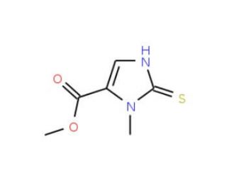 Methyl 1-methyl-2-mercapto-1H-imidazole-5-carboxylate (CAS 68892-07-9) - chemical structure image