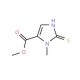 Methyl 1-methyl-2-mercapto-1H-imidazole-5-carboxylate (CAS 68892-07-9) - chemical structure image